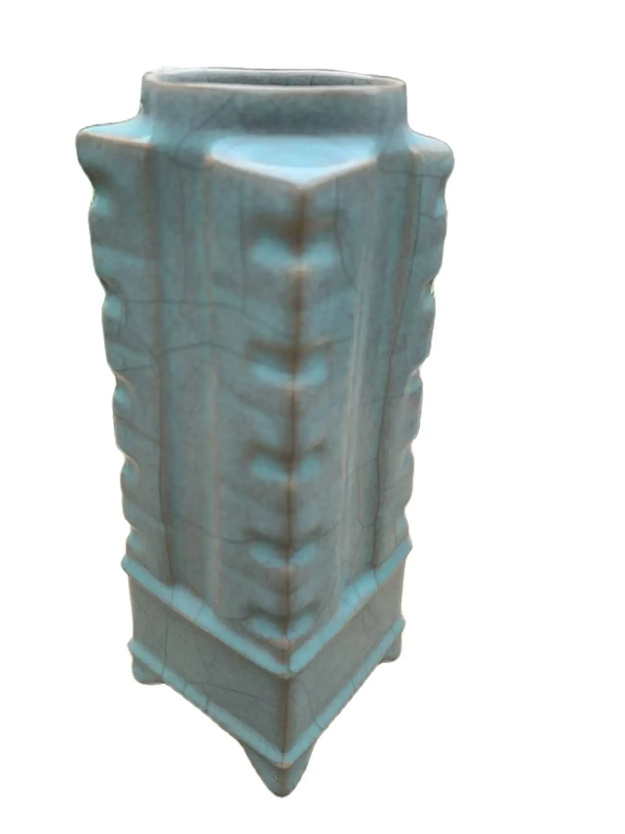 

Antique SongDynasty porcelain vase,GE Yao, hand-painted,Green glaze,Free shipping