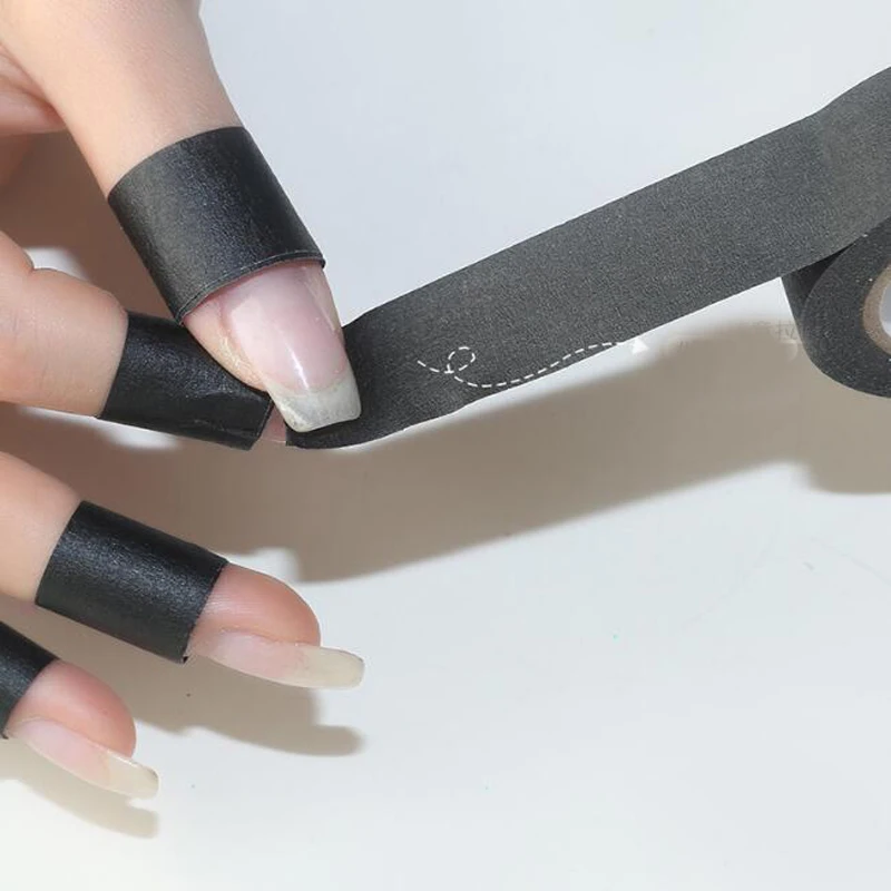 Nail Art Black Adhesive Tape Protecting No Black Fingers Nail Tools Non Transparent Lighting Tape No Glue Painting Tools
