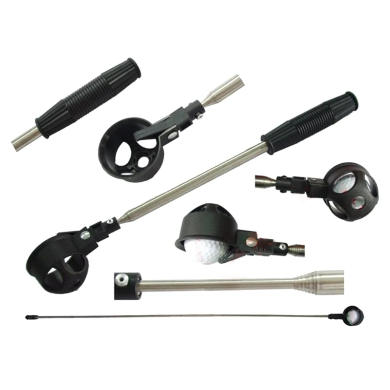 Telescoping Golf Ball Retriever Portable Pick Up Tool Gift With Automatic Lock Scoops For And Water Stainless Extended Stick Dur 5