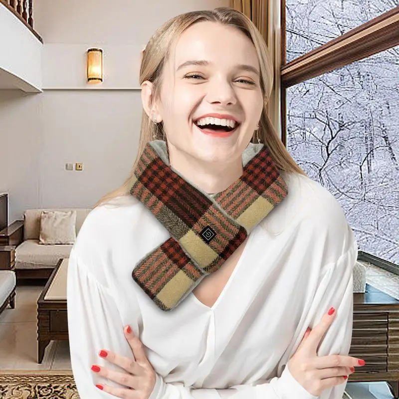 Outdoor Warm USB Heated Scarf Winter Neck Warmer With 3 Heating Levels Comfortable Neck Wrap Heating Pad Fast Heating Scarf 4