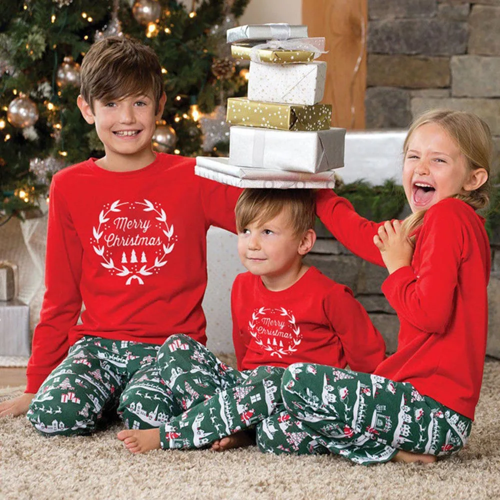 

Christmas Family Holiday Pajamas Matching Matching Family Christmas Pajamas Set for Christmas Festival Wearing