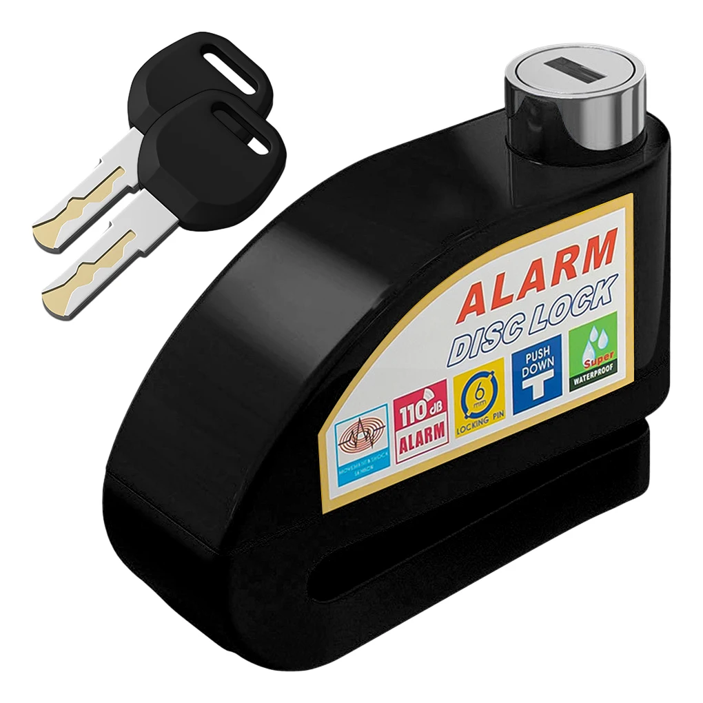 WaterproofMotorcycleAlarmLockBikeLockSecurityAntitheftLockMotorbikeDiscBrakeLock