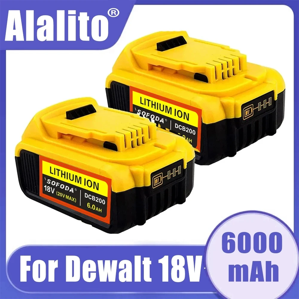 

Оригинальный литий-ионный аккумулятор 18 в/20 в макс. 6,0 Ач DCB200 для DeWalt DCB205 DCB201 DCB203, аккумуляторы для электроинструментов