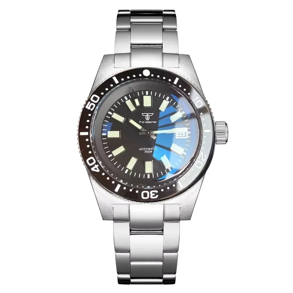 40mm Tandorio Black Dial Sapphire Glass NH35A Automatic Steel