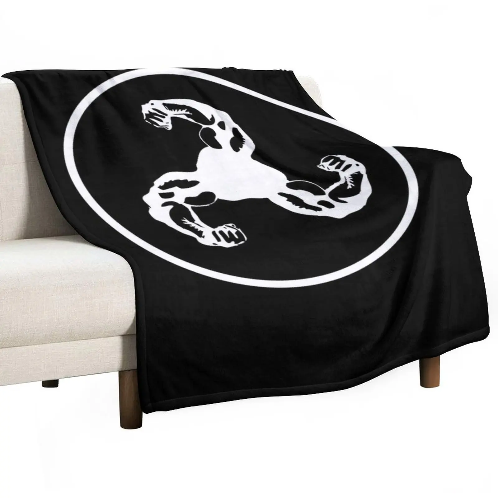 

Bicep Logo (White on Black Disc) Throw Blanket Cute Plaid Decorative Beds sofa bed for babies Blankets