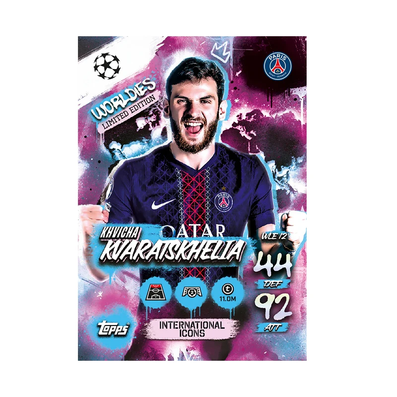 Match Attax CL 2025/26 WORLDIES Set - 4 Booster Dosen Mit 112 Sammelkarten