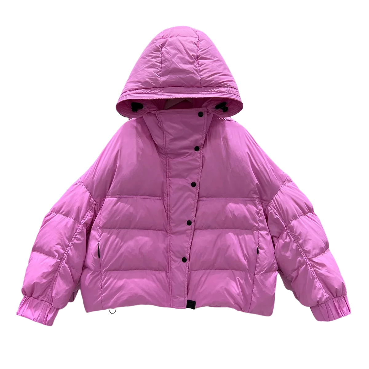 

Korean Down Jacket Women's Hooded Loose Fashion Thickened Warm Coat Long Sleeve женский пуховик Doudoune Femme Luxe Abrigo H642