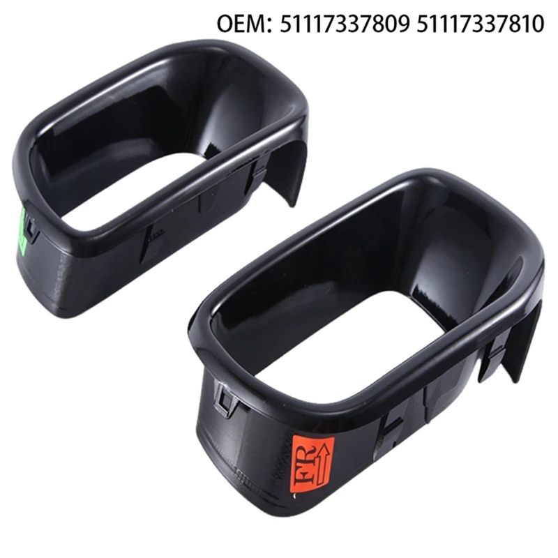 1 Pair Car Bumper Cover Front Air Duct Frame 51117337809 51117337810 Black Car Accessories For BMW MINI F55/F56/F57 2013-