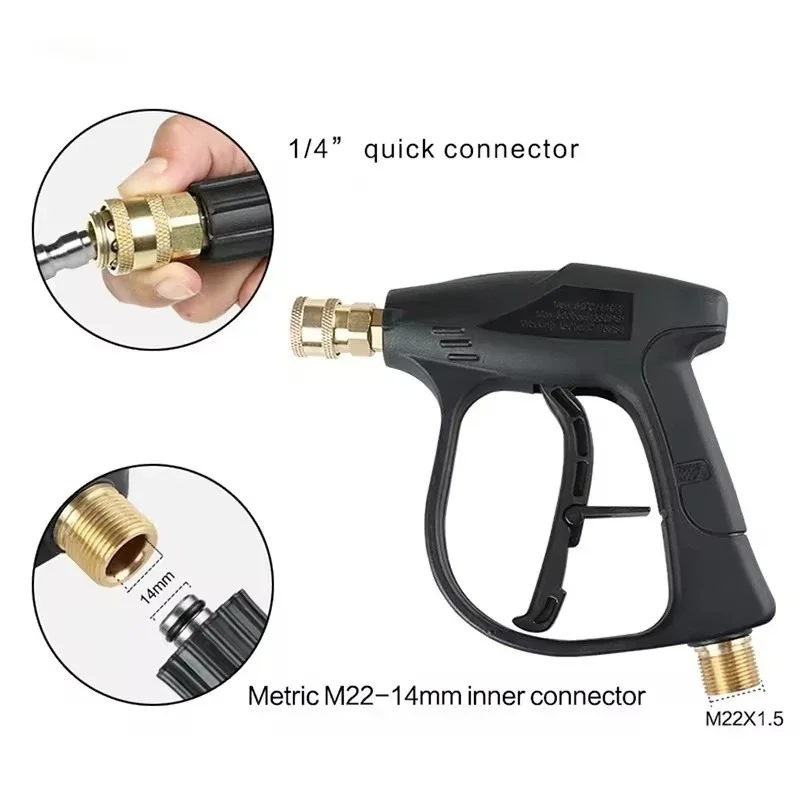 1/4 "quick connector for metal spray gun cleaning rod metric thread car wash machine water gun cleaning tool 3