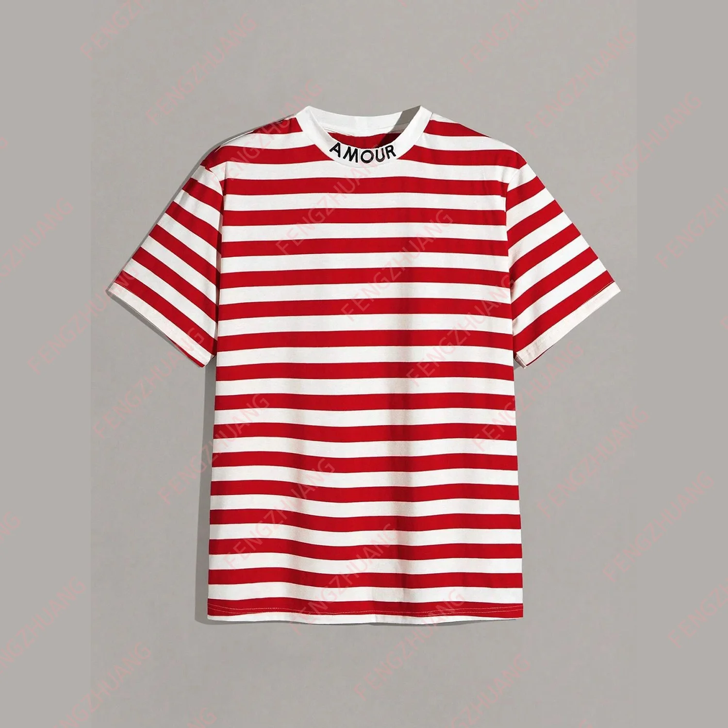 Fashion New Product Striped Short Casual Sleeve T-Shirt With Letter Men And Women Outdoor Lightweight And Breathabler Outfit