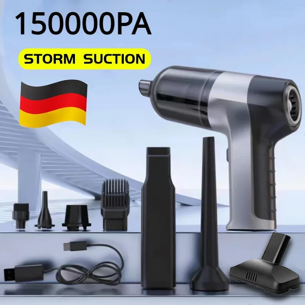 Car Vacuum Cleaner 150000PA Min Portable Handheld Cleaner for Home Appliance Powerful Cleaning Machine Cars for Keyboard