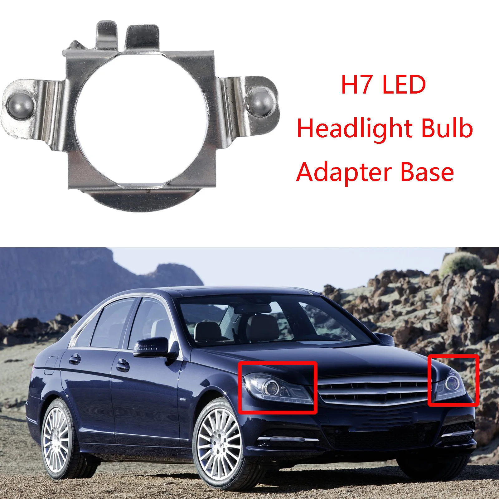 H7 LED Für Benz C-Klasse W204 CLA-Klasse C117 ML-Klasse GLE-Klasse Auto Scheinwerfer Birne Basis Adapter Retainer Scheinwerfer Sockel Halter – Detail 4