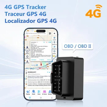 4G Mini OBD GPS Tracker auto Batteria incorporata Plug Play OBD II gps localizzatore auto Allarme a vibrazione antifurto APP gratuita