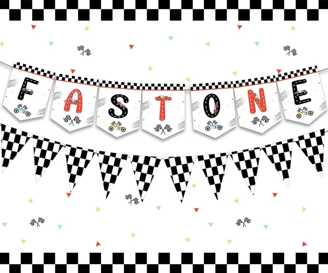 Printable Party Decoration for Free - Black & white birthday bunting