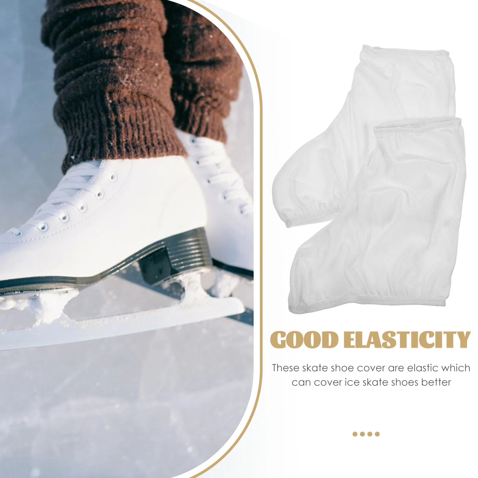 Elastic Skating Shoe Cover Ice Sleeve Covers Skates Anti-scrath Protector Roller for Kids Child, ice skate protector,ice hockey equipment