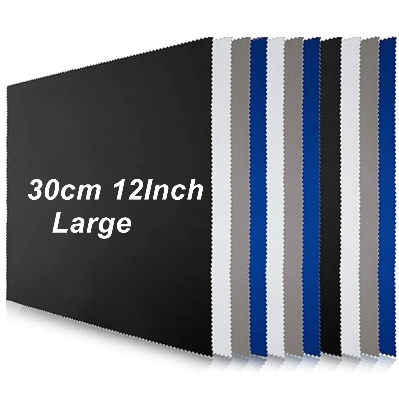 30cm 12인치 초대형 마이크로화이버 유리 청소용 천 10개 개별 포장 전자제품..