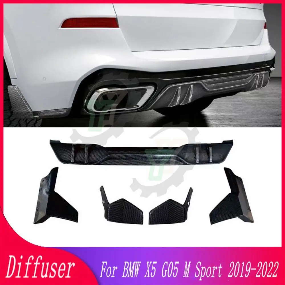 

Car Rear Bumper Diffuser Spoiler Lip Splitter Rear Bumper Lip Protector Guard For BMW X5 G05 M-Tech M Sport 2019 2020 2021 2022