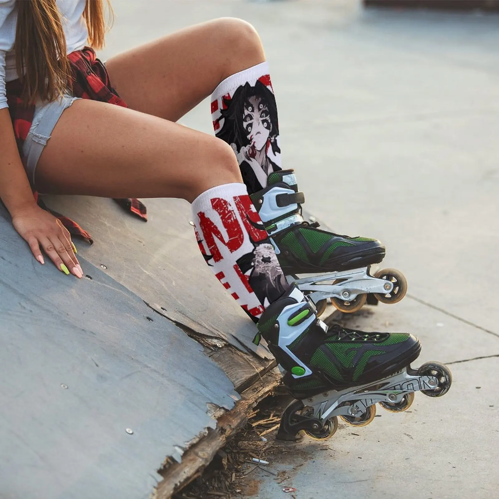 kokushibo upper moon demon - tshirt Socks Crossfit socks Sock woman