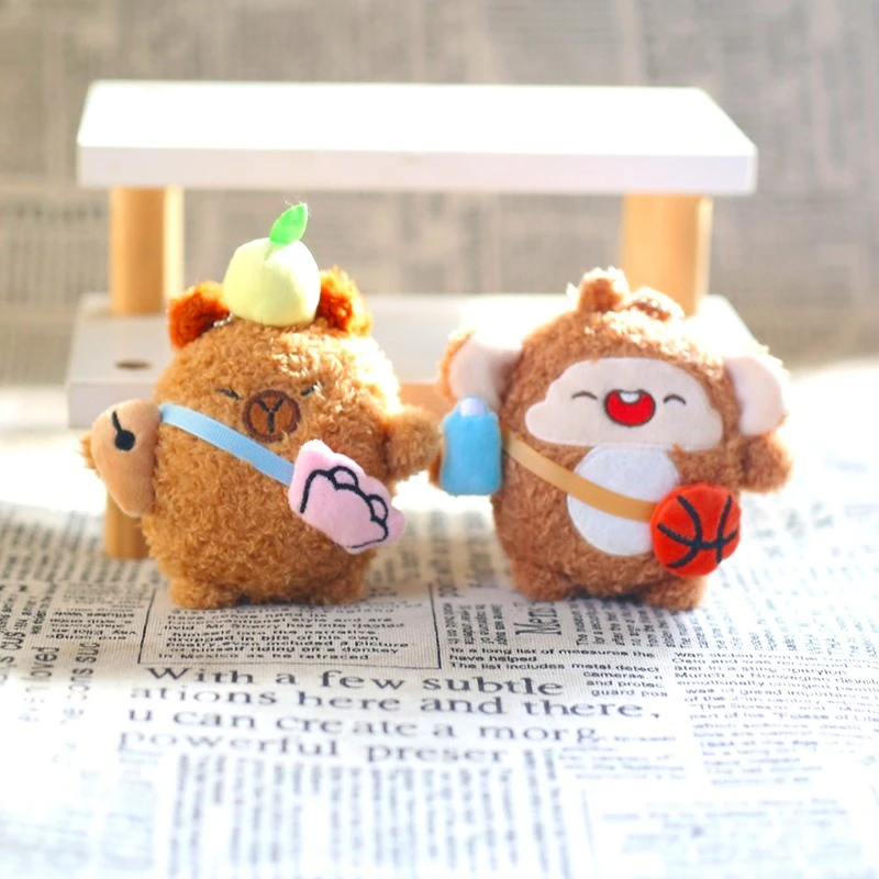 Soft Plush Monkey Keychain Doll for Kids Girls