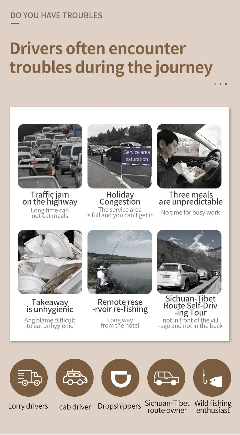 Description Picture 3 of item2L 12V 24V Mini Rice Cooker Electric Heating Lunch Box Portable Thermostat Food Steamer Multi Electric Cooker For Car Truck