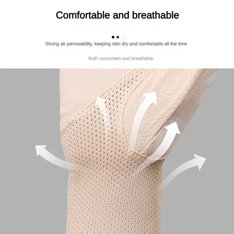 Summer Autumn Cotton Medium Long Touch Screen Fingerless Riding Driving Thin Stretch Anti-ultraviolet Sunscreen Gloves