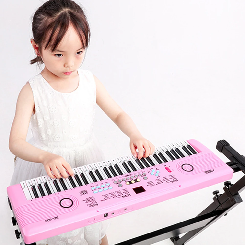Digital Keyboard with Microphone Musical Instrument Adults Kids Toy Professional 61 Keys Electronic Piano Keyboard