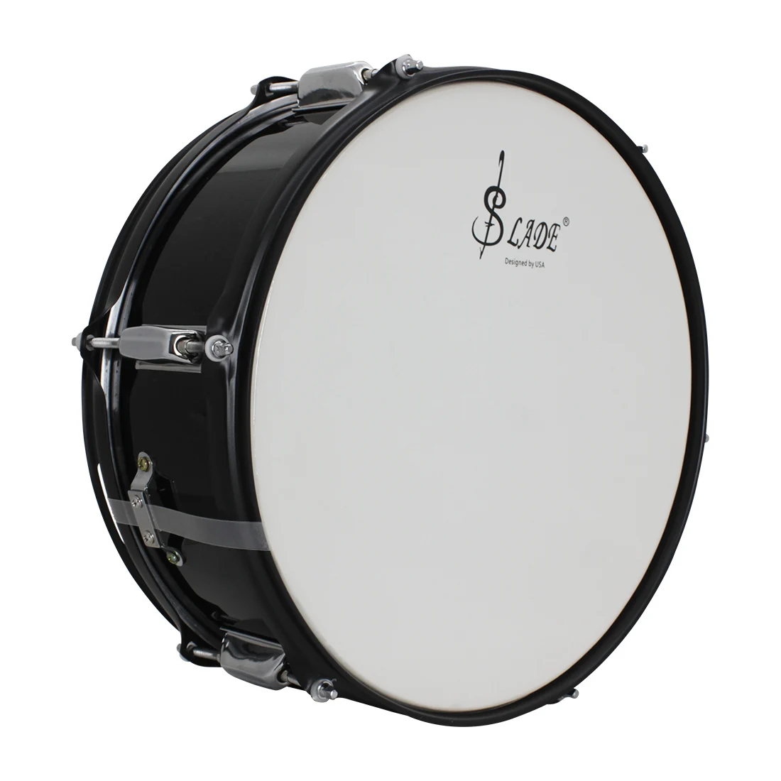 SLADE 14 Inches Snare Drum Set Stainless Steel Marching Drum Western Percussion Instrument with Strap Sticks Accessories
