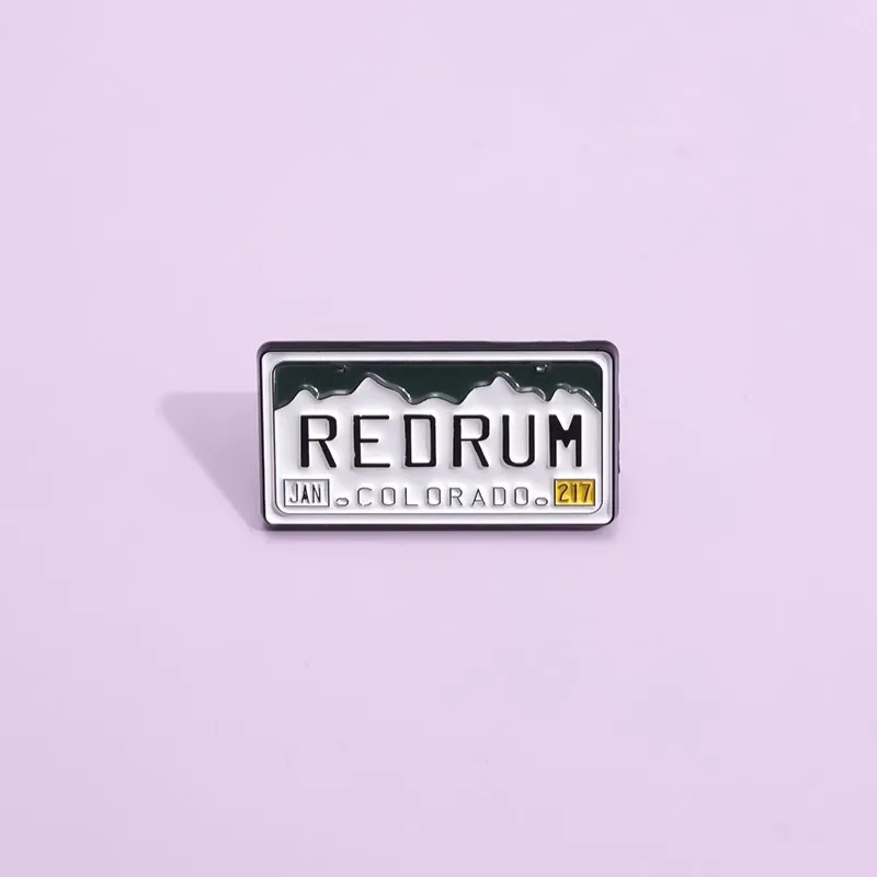 Vintage REDRUM Enamel Lapel Pins for Backpacks and Clothing Accessories