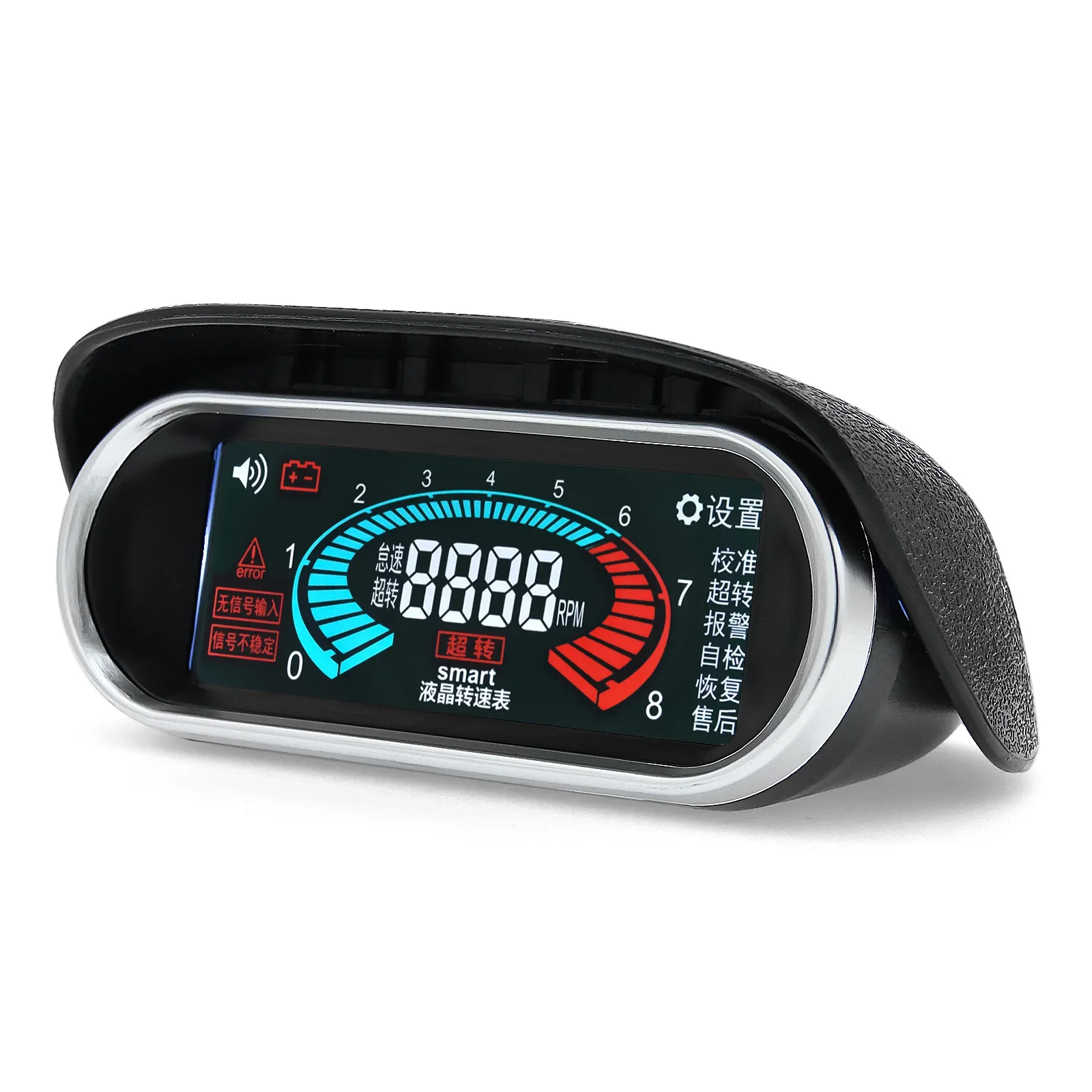 Generic Auto Digital LCD Tachometer Engine Tach Gauge Car Smart RPM