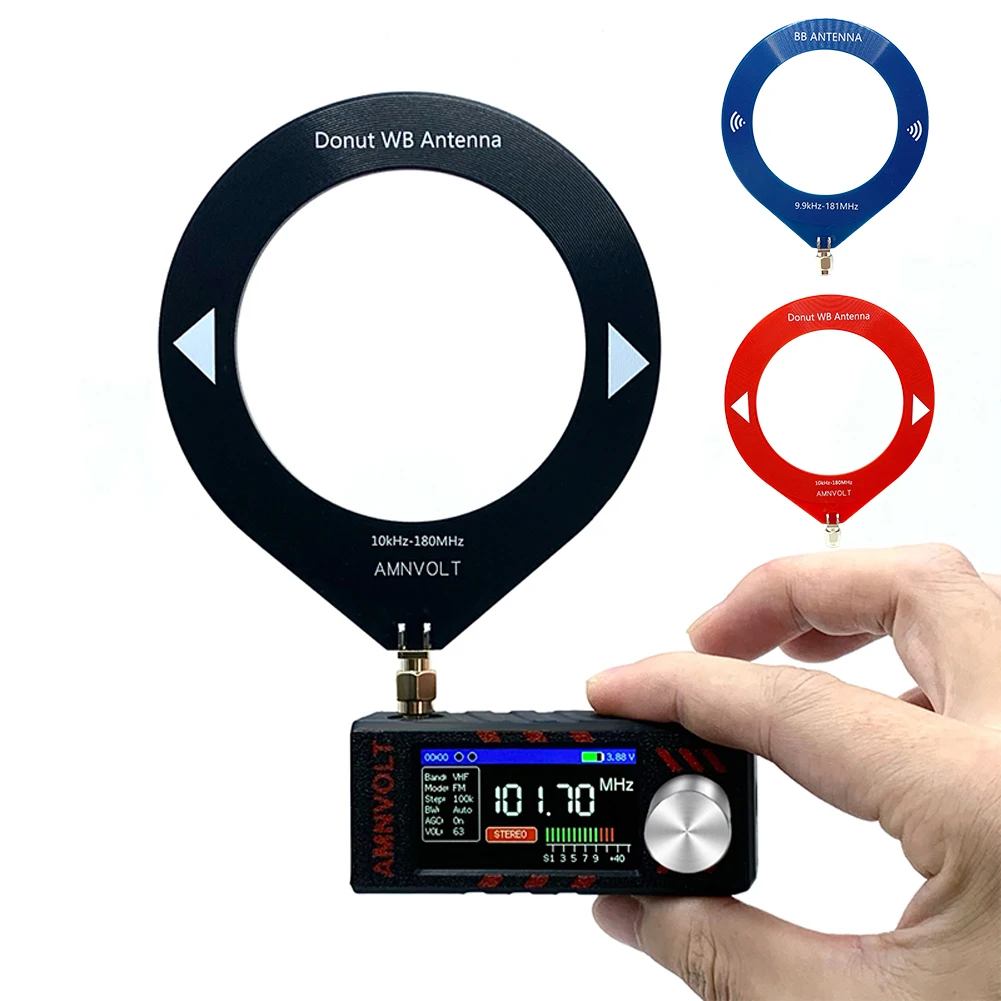 10khz-180mhz Donut MW/SW Antenna with Low Impedance Converter Medium Wave Shortwave Antenna for Ham Radio