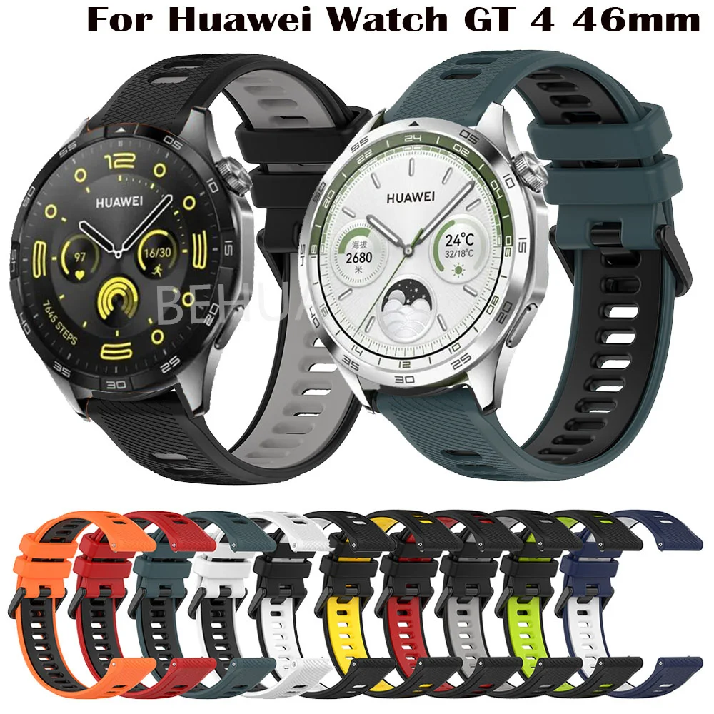 

Ремешок силиконовый для часов Garmin Forerunner 265 265S 255 255S, браслет для Huawei Watch GT 4 46 мм, 18 мм 20 мм 22 мм