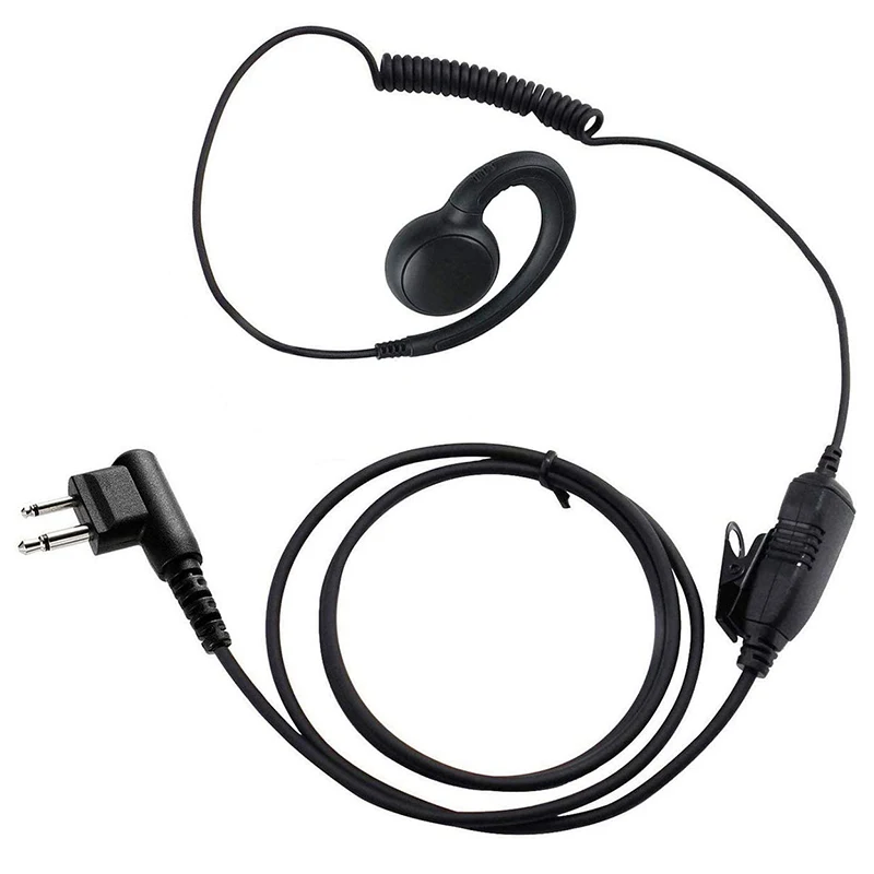 Walkie Talkie Earpiece Headset with PTT Mic,Compatible with Motorola CP200,CP200D, CLS1110,CLS1410, CLS1450, GP300, GP308, 2 Pi