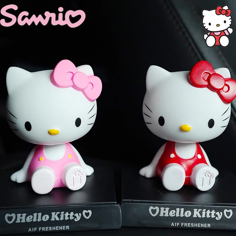 

Kawaii Sanrio Hello Kitty Cute Car Ornaments Cartoon Cartoon Car Console Bobble Head Ornament Car Accessories Ornaments