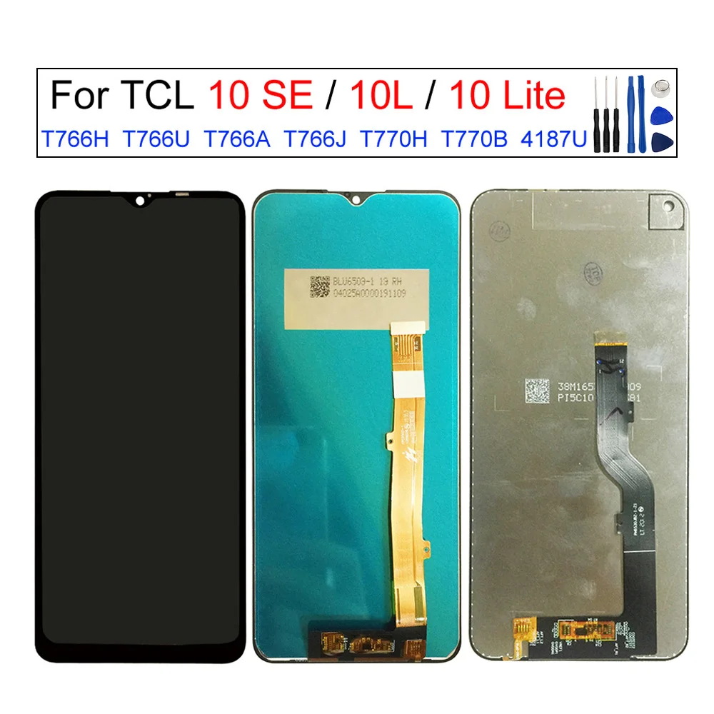 

LCD Display+Touch Screen Digitizer Assembly For TCL 10 SE T766,For TCL 10L,10 Lite T770 ,Screen Replacement Parts,With Tools