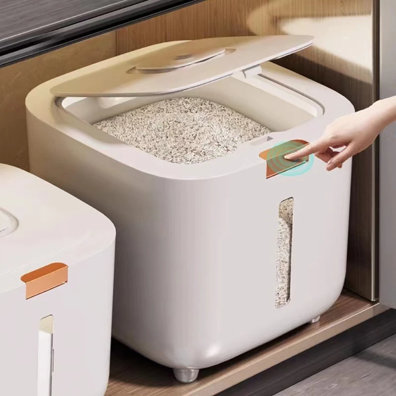 Household Rice Barrel, Insect-Proof And Moisture-Proof Food-Grade Rice Cylinder, Flour Storage Tank