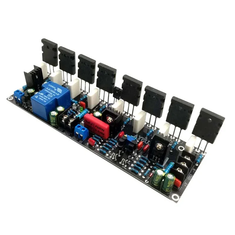 

Upgraded Version Mono Channel 400W Tube 2SC5200 + 2SA1943 20V-90V HIFI High Power Audio Amplifier Board With Speaker Protect