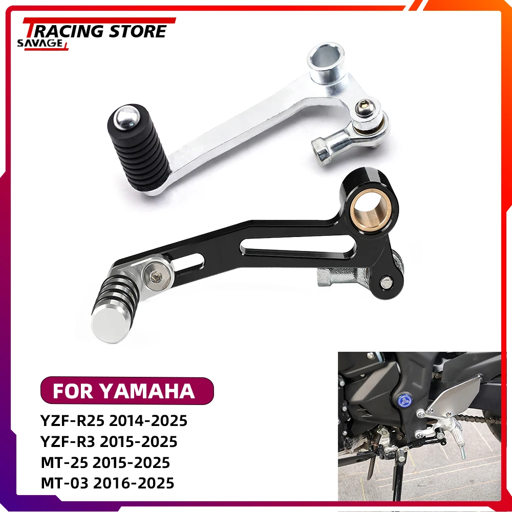 Left Gear Shift Lever Shifter Pedal For YAMAHA MT25 MT03 YZF R3 - Foto 3