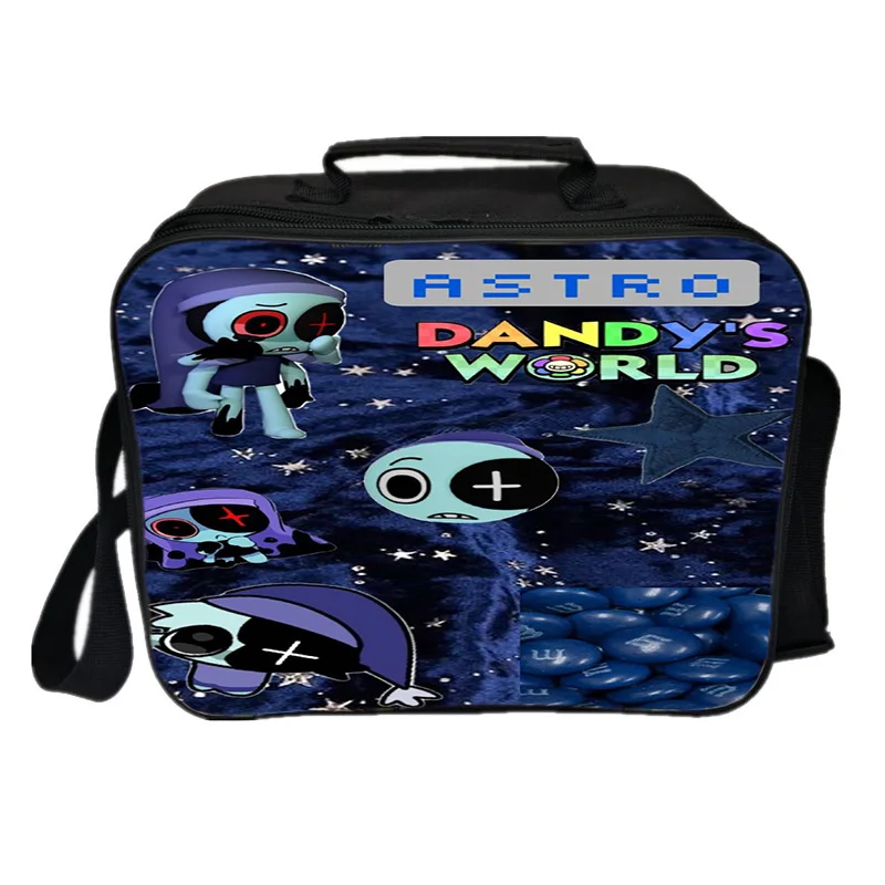 Kids Cartoon 3D Print Lunch Bag Dandys World Fashion Square Insulat Bag Student Food Picnic Bag Student Perform Show Makeup Bag 4