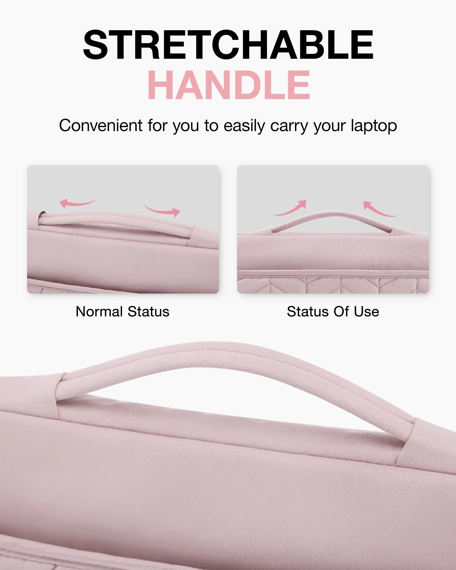 Bagsmart-laptop Case Bolsa para Macbook Air Ipad 15.6 Equipado com Dell hp Luva de Computador Portátil com Alça Bolsa Acolchoado Puffy - Imagem 2