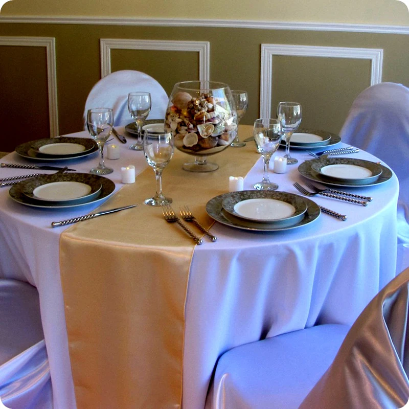 AOKSUNOVA Runner da tavola natalizio in mussola Tessuto per decorazioni di nozze Tessuto azzurro Runner da tavola Garza 3 m x 80 cm Blu acqua