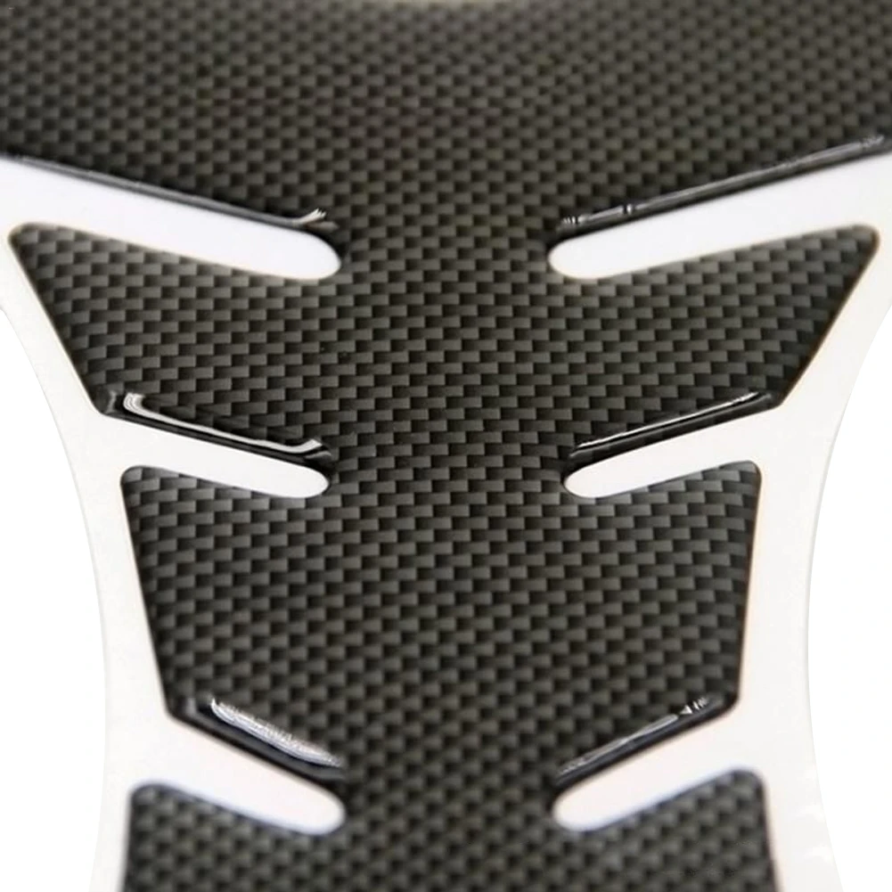 3D Carbon Fiber Universal Motorcycle Tank Protector Sticker, Fuel Tank Pad Scratch Resistant