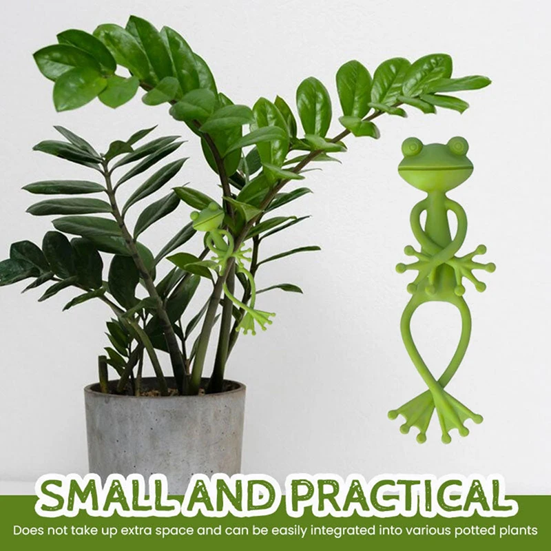Frog Plant Stand Clips Stakes Garden Decor