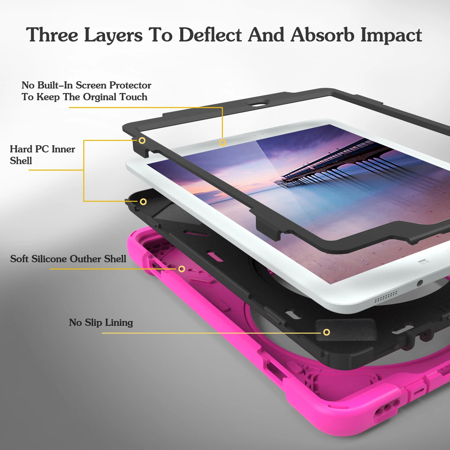 Prova de Choque para Samsung Galaxy Tab a6 10.1 P580 P585 Sm-p580 Sm-p585 Tablet Capa Armadura Tablet Resistente Defender Funda Case à - Imagem 2