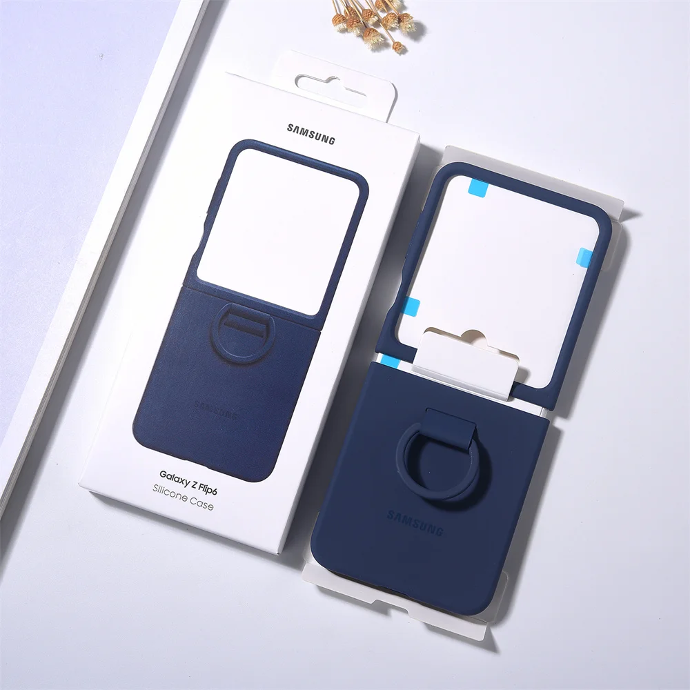 Premium Silicone Case with Holder Ring for Samsung Galaxy Z Flip 6