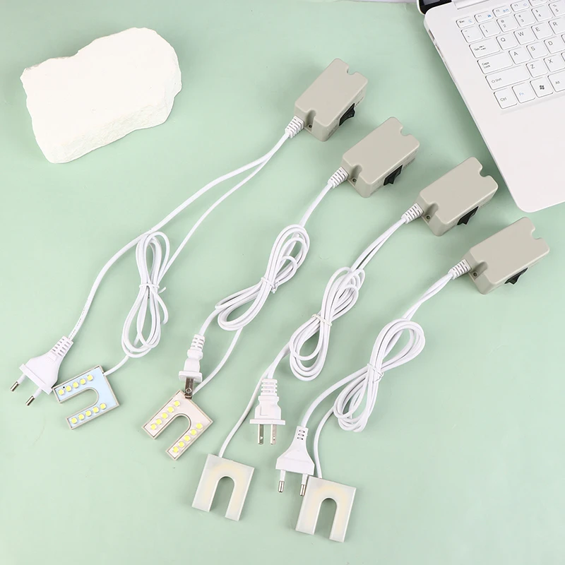 EU/US Plug Sewing Machine Light 10 LEDs U Shape Industrial Lighting Lamp Magnetic Working Lights For Drill Presses Workbenches