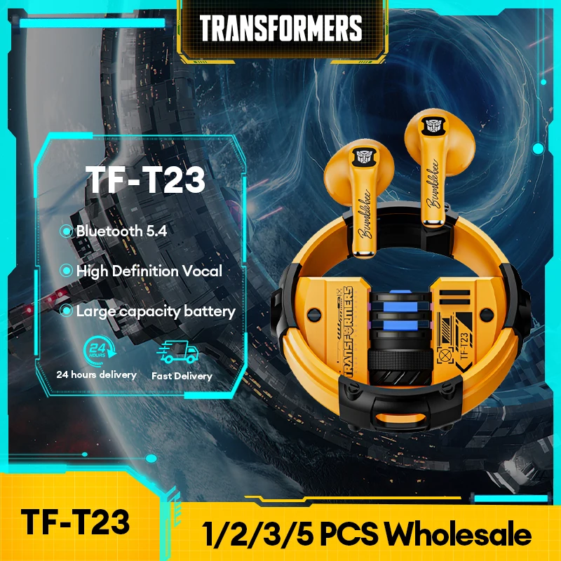 TRANSFORMERS TF-T23 Wireless Bluetooth 5.4 Earphones Low Latency Noise Reduction Headphones Sport Music Gamer Earbuds Choice