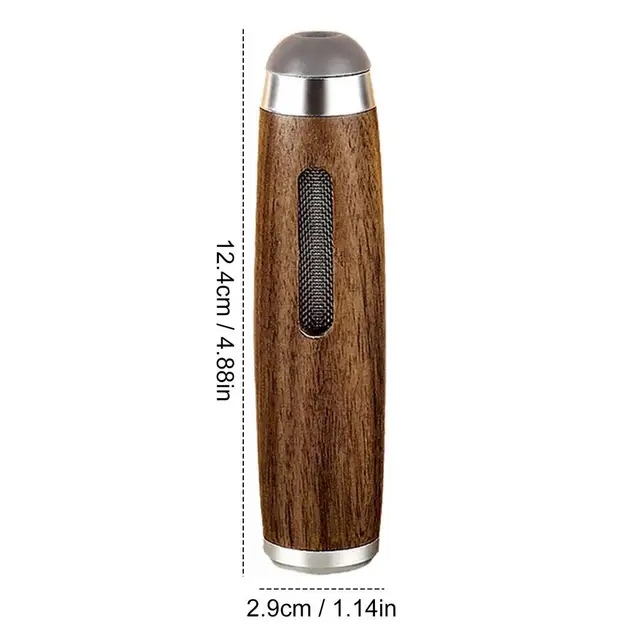 Mini Handheld Ashtrays Anti Soot Flying Cigar Cover Walnut Wood Cigar Holder Ash Organizer For