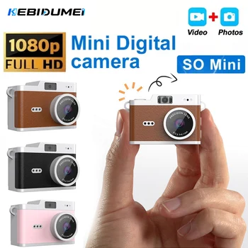 Videocamera Digitale KEBIDUMEI 1080P Retro CCD Mini Cam per Interni ed Esterni, Videocamera Sportiva Portatile Vintage Molto Piccola