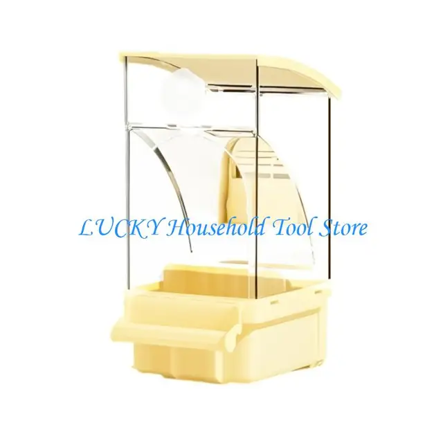J0MC Automatic Seed Dispenser Feeder For Bird Cages Shell Separation Feeding Tool 2