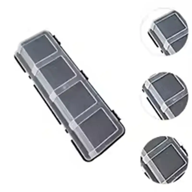 AB11-3Pcs 부품 보관 상자 플라스틱 나사 정리함 4칸 도구 부품 컨테이너 뚜껑이 있는 보관 케이스